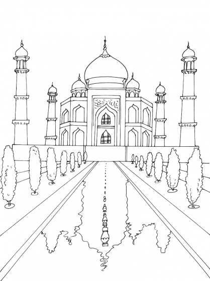 Coloring page: Palace (Buildings and Architecture) #62495 - Free Printable Coloring Pages