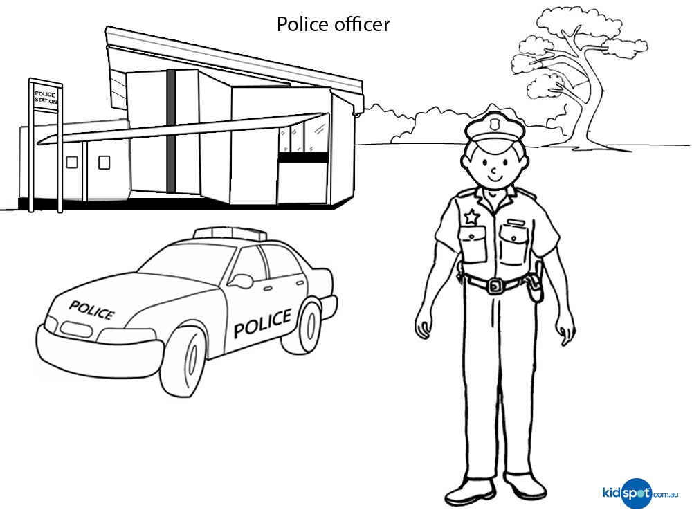 Coloring page: Police Station (Buildings and Architecture) #68915 - Free Printable Coloring Pages