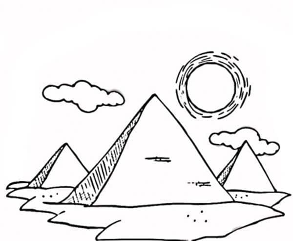 Free printable Pyramid coloring page #190981 from Buildings and Architecture collection Free printable Pyramid coloring page #190981 from Buildings and Architecture collection