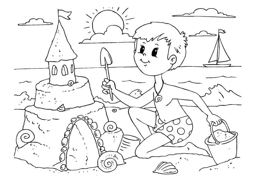 Coloring page: Sand castle (Buildings and Architecture) #204763 - Free Printable Coloring Pages