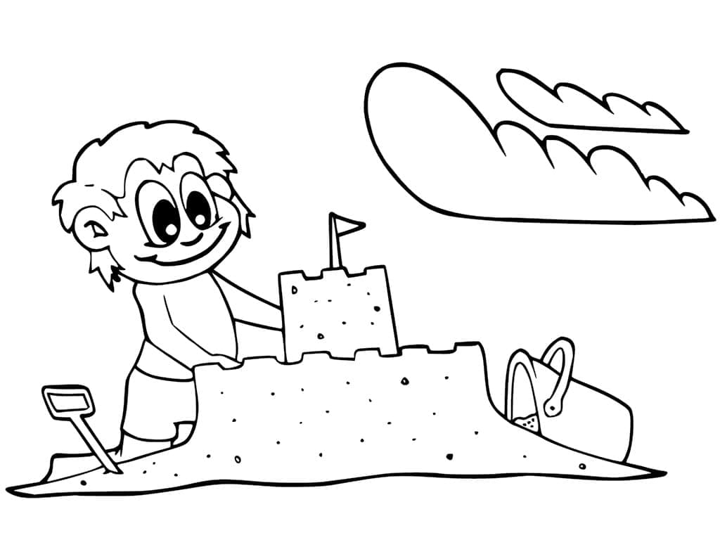 Coloring page: Sand castle (Buildings and Architecture) #204773 - Free Printable Coloring Pages