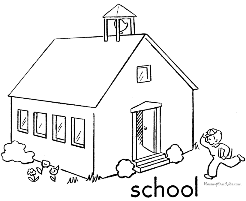 Coloring page: School (Buildings and Architecture) #63998 - Free Printable Coloring Pages