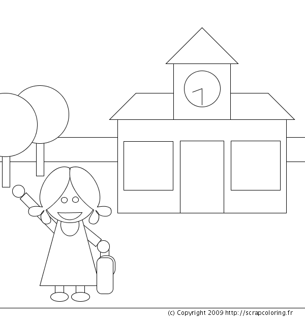 Coloring page: School (Buildings and Architecture) #64072 - Free Printable Coloring Pages