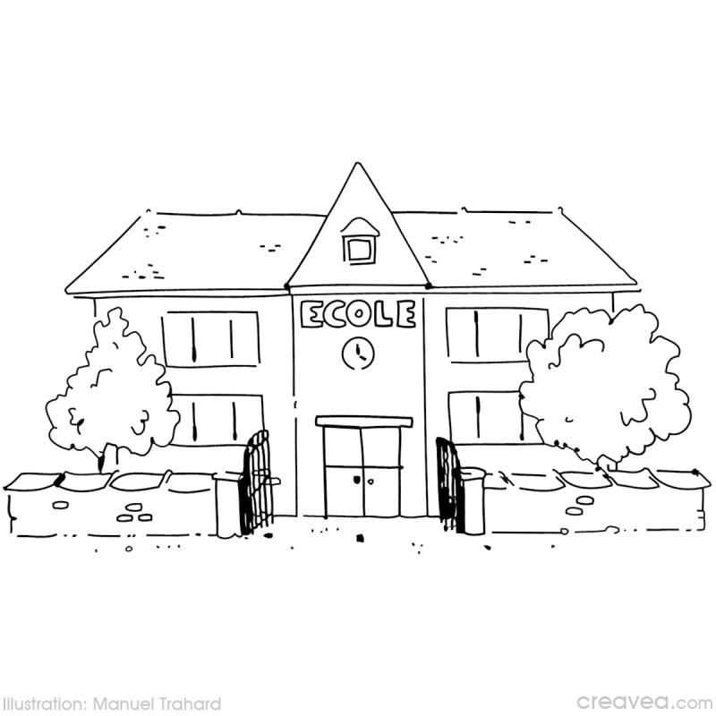 Coloring page: School (Buildings and Architecture) #64073 - Printable coloring pages