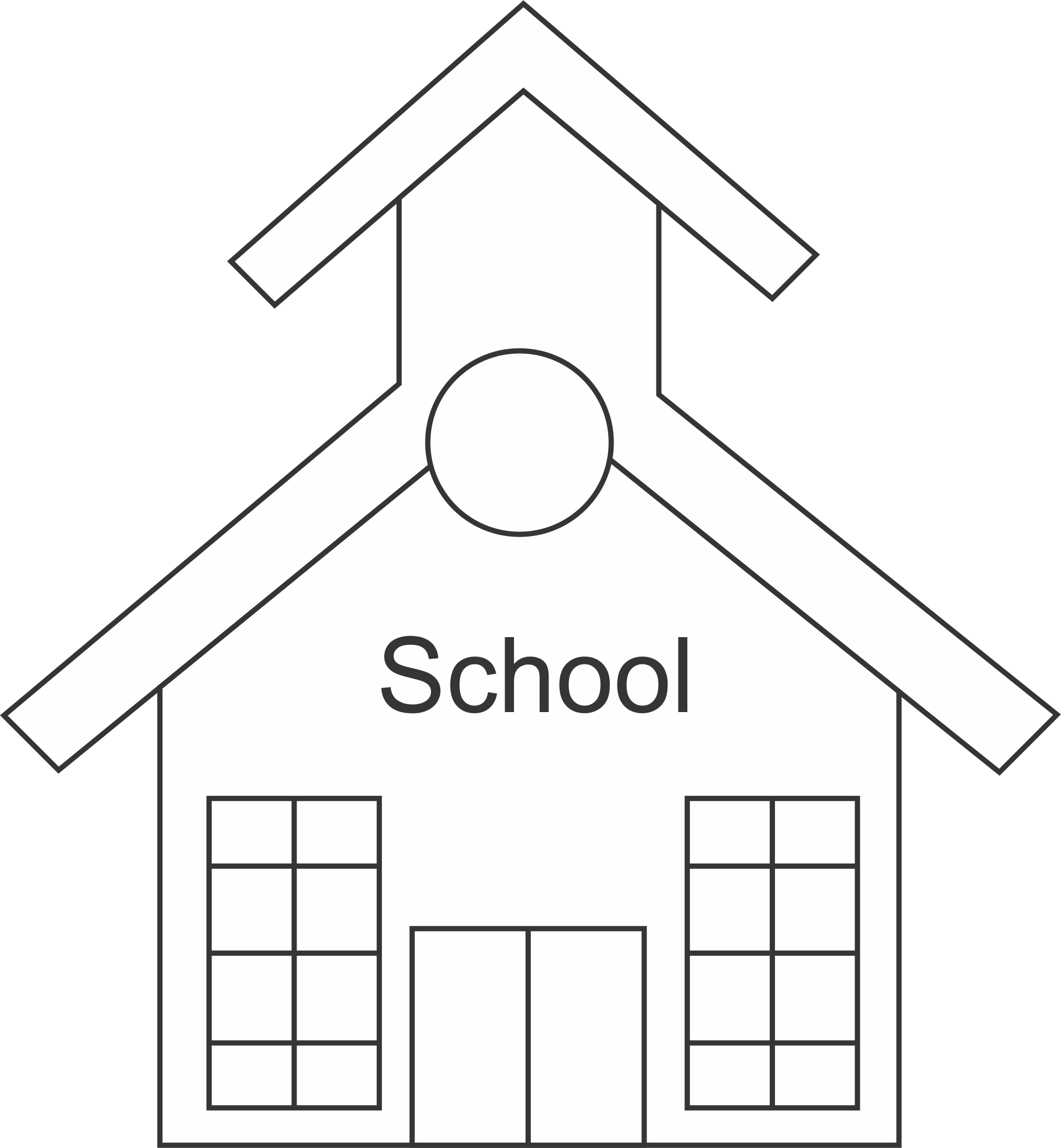 Coloring page: School (Buildings and Architecture) #66837 - Free Printable Coloring Pages