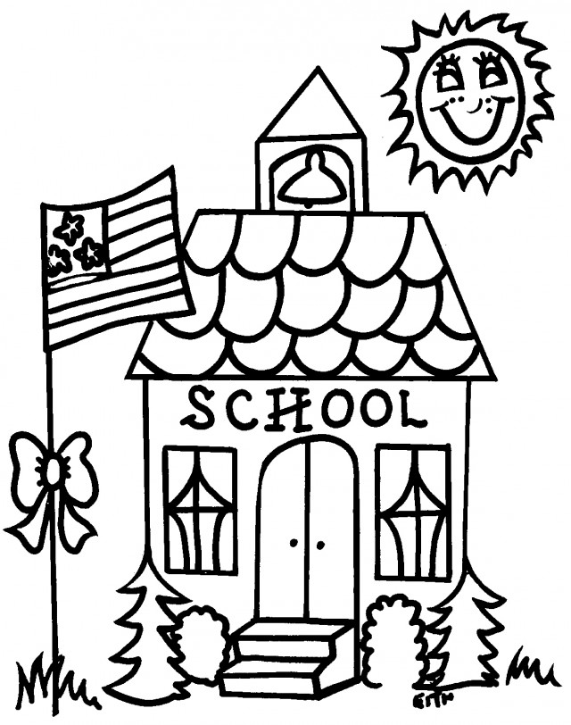 Coloring page: School (Buildings and Architecture) #66871 - Free Printable Coloring Pages
