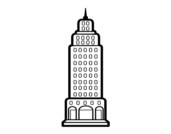 Coloring page: Skyscraper (Buildings and Architecture) #65552 - Free Printable Coloring Pages