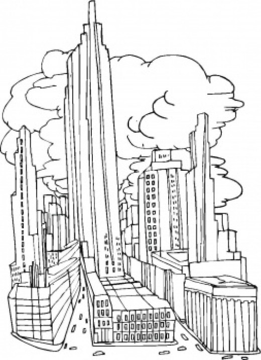 Coloring page: Skyscraper (Buildings and Architecture) #65797 - Printable coloring pages