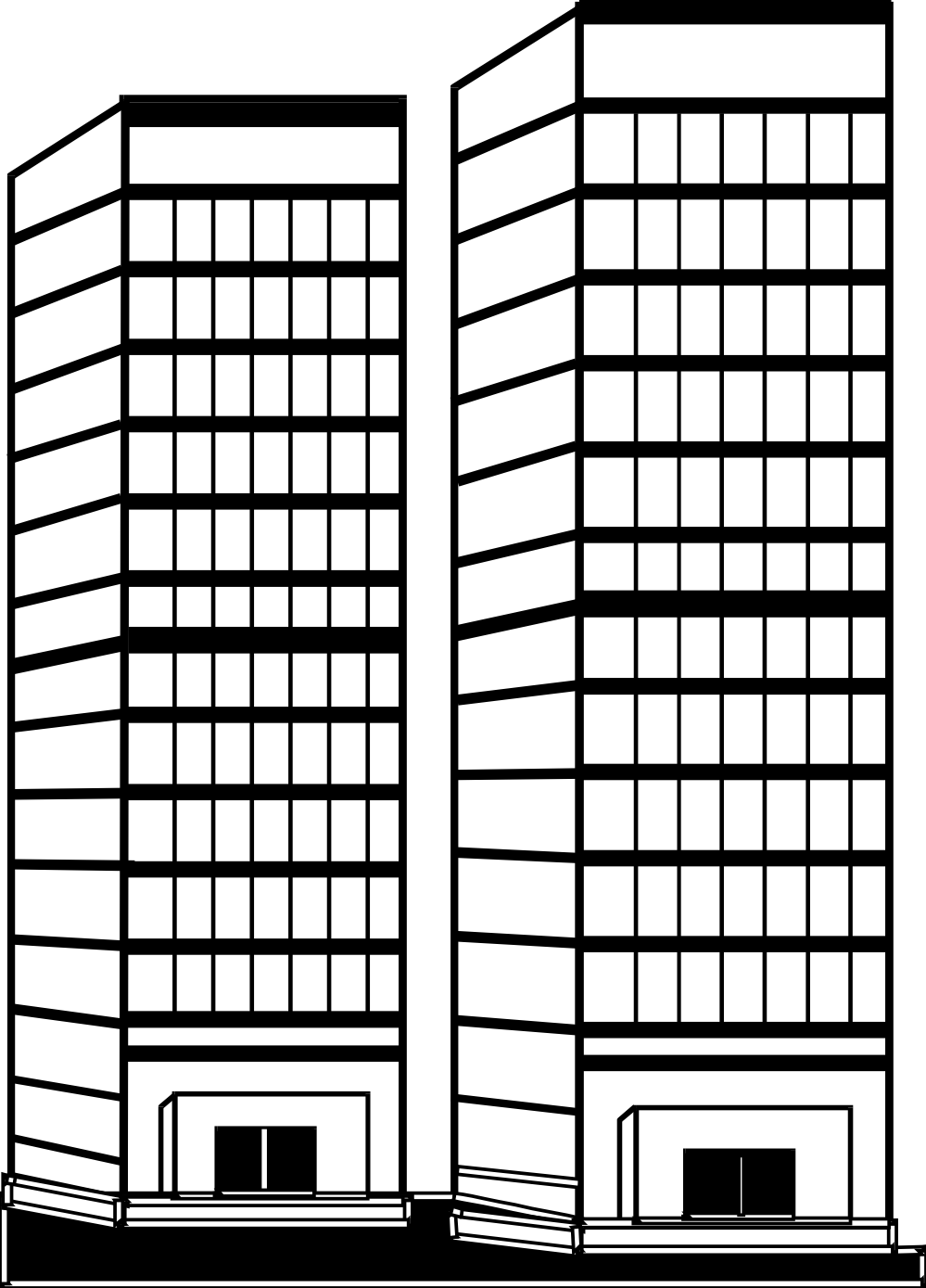 Coloring page: Skyscraper (Buildings and Architecture) #65799 - Free Printable Coloring Pages