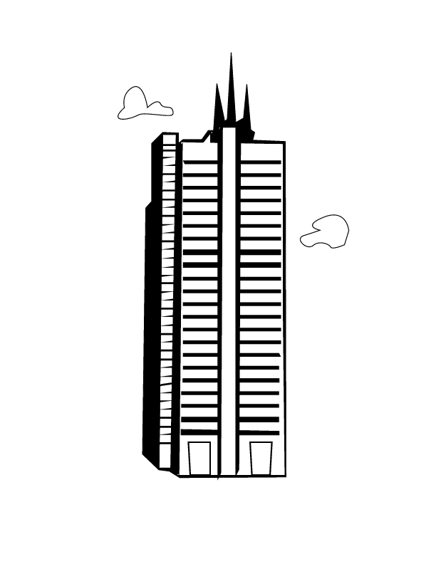 Coloring page: Skyscraper (Buildings and Architecture) #65836 - Free Printable Coloring Pages