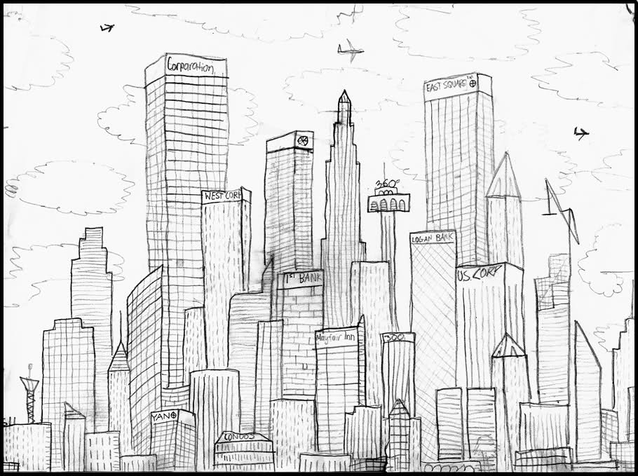 How to Draw Skyscrapers Optical Illusion  YouTube