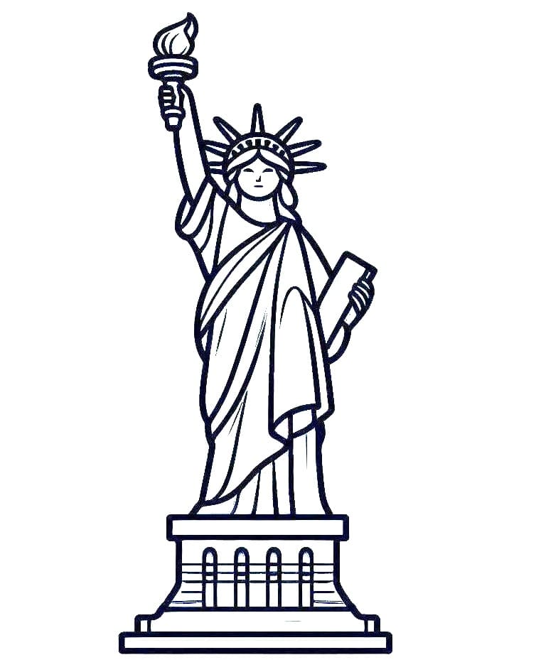 Free printable Statue of Liberty coloring page #218907 from Buildings and Architecture collection