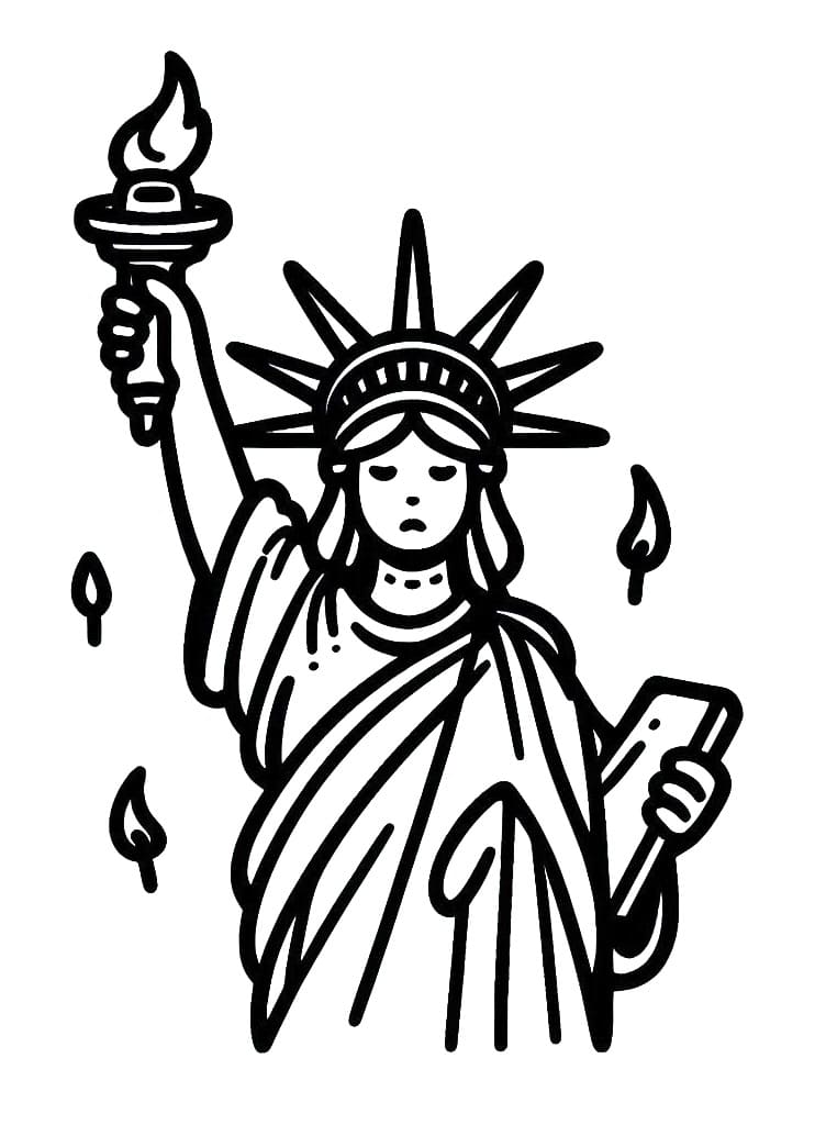 Free printable Statue of Liberty coloring page #218908 from Buildings and Architecture collection