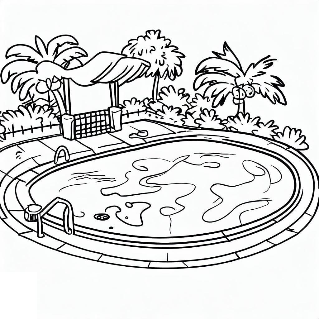 Free printable Swimming Pool coloring page #186036 from Buildings and Architecture collection