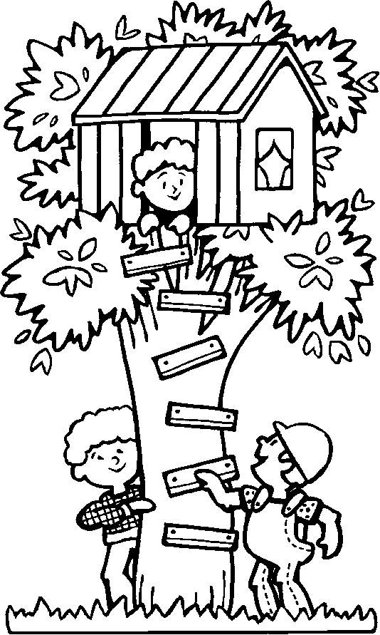 Coloring page: Tree House (Buildings and Architecture) #65997 - Free Printable Coloring Pages