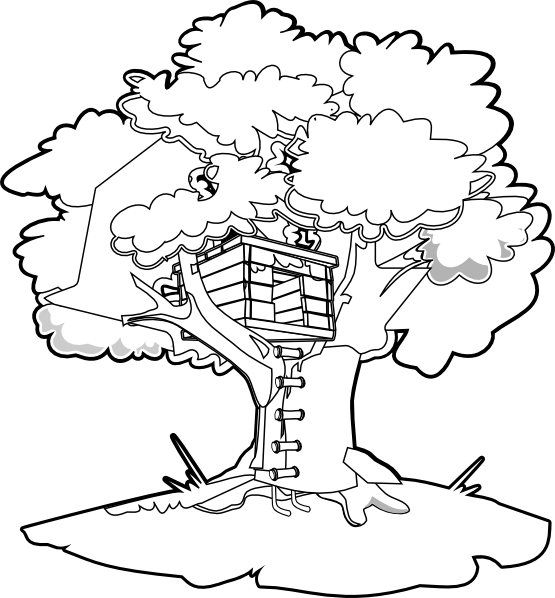 Coloring page: Tree House (Buildings and Architecture) #66018 - Free Printable Coloring Pages