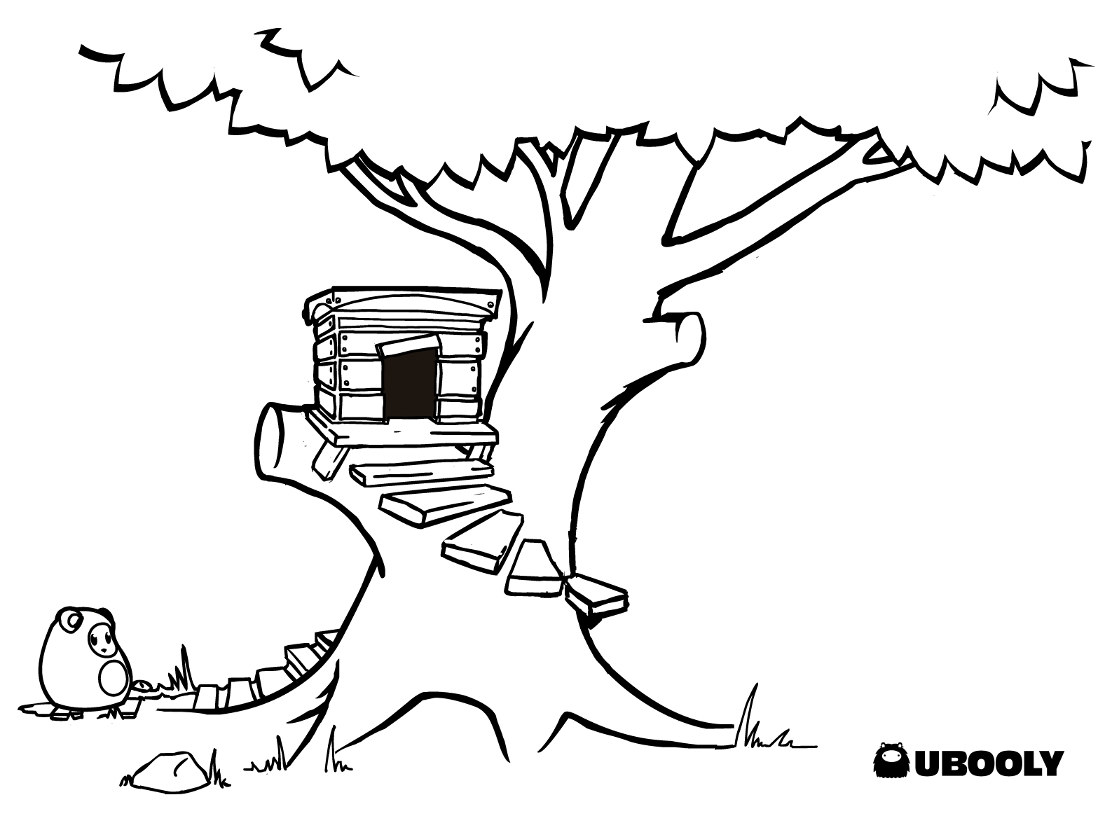 Coloring page: Tree House (Buildings and Architecture) #66023 - Free Printable Coloring Pages