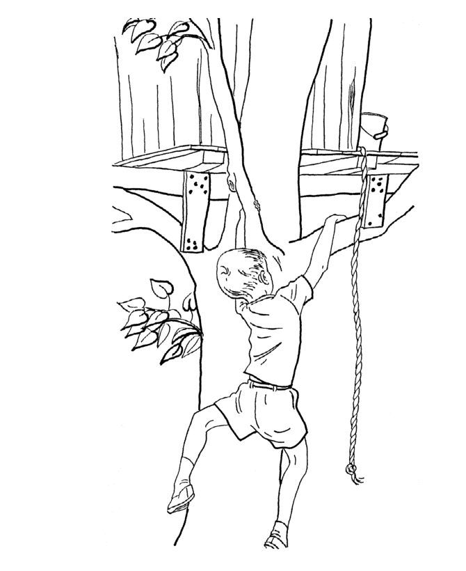 Coloring page: Tree House (Buildings and Architecture) #66058 - Free Printable Coloring Pages