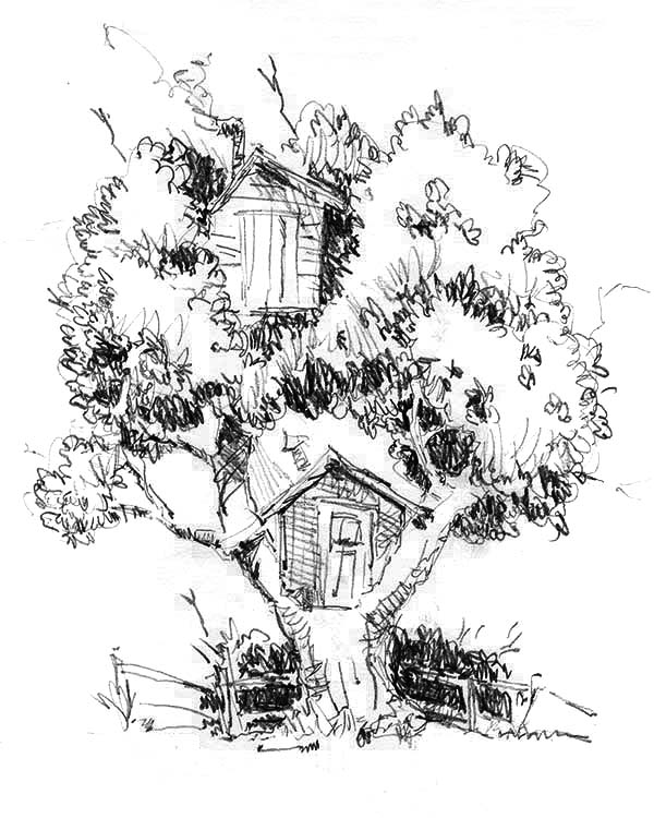 Coloring page: Tree House (Buildings and Architecture) #66084 - Free Printable Coloring Pages