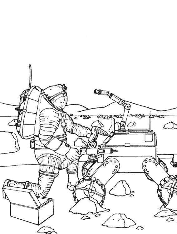 Coloring page: Astronaut (Careers and Professions) #87911 - Free Printable Coloring Pages