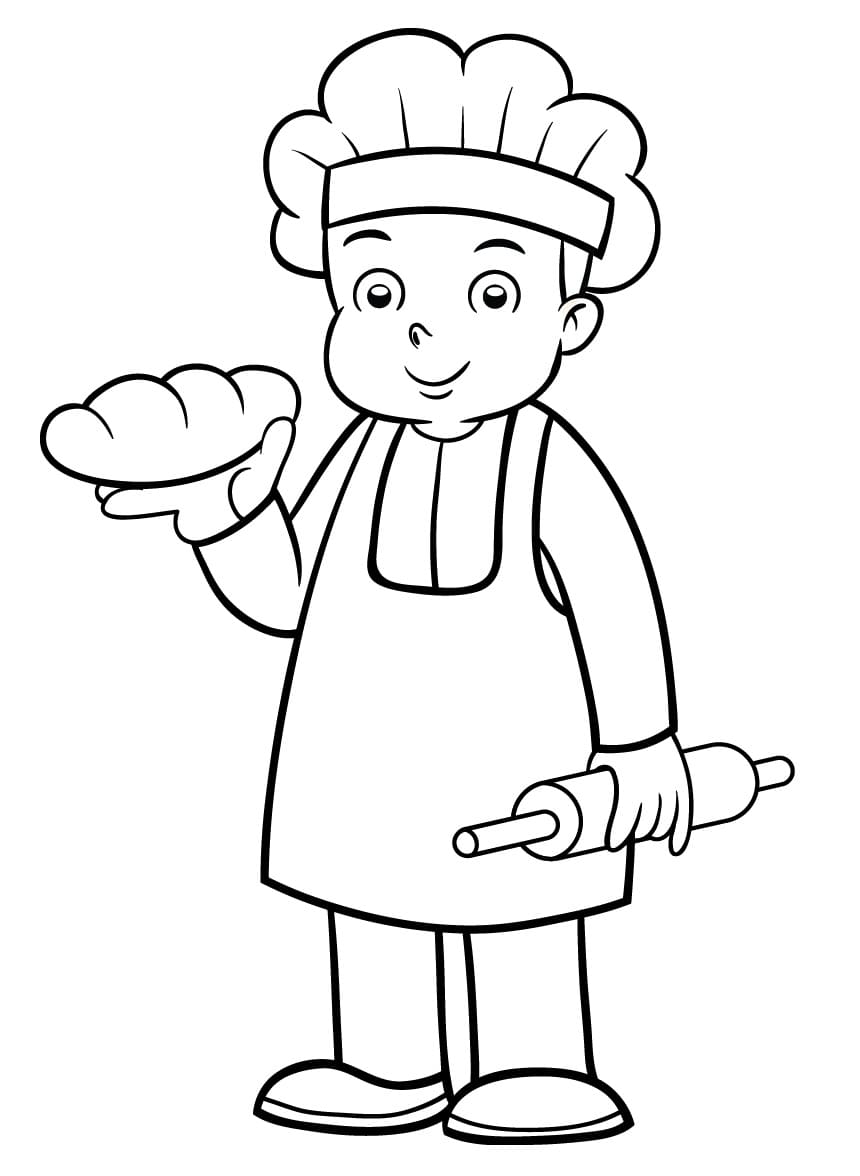 Free printable Baker coloring page #211415 from Careers and Professions collection
