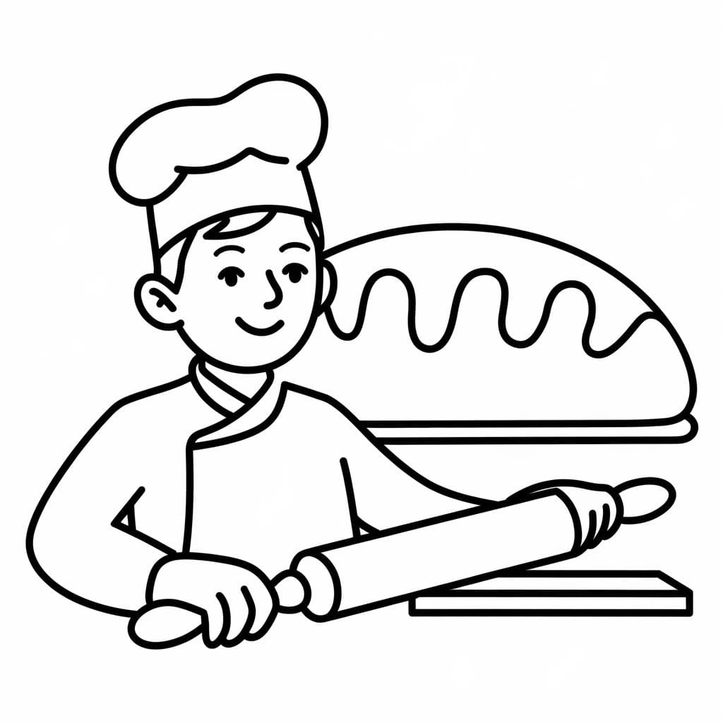 Free printable Baker coloring page #217493 from Careers and Professions collection