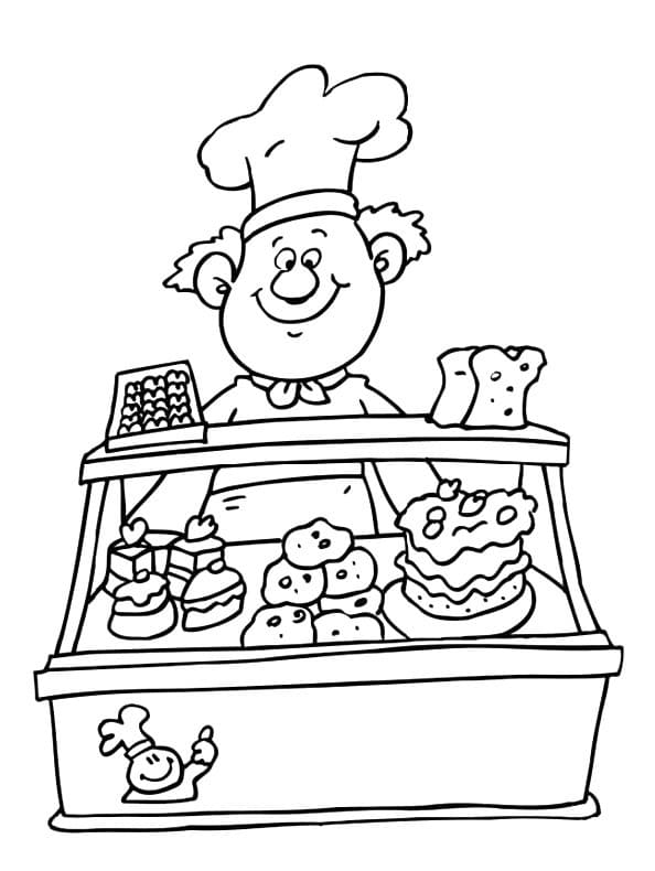 Free printable Baker coloring page #217514 from Careers and Professions collection