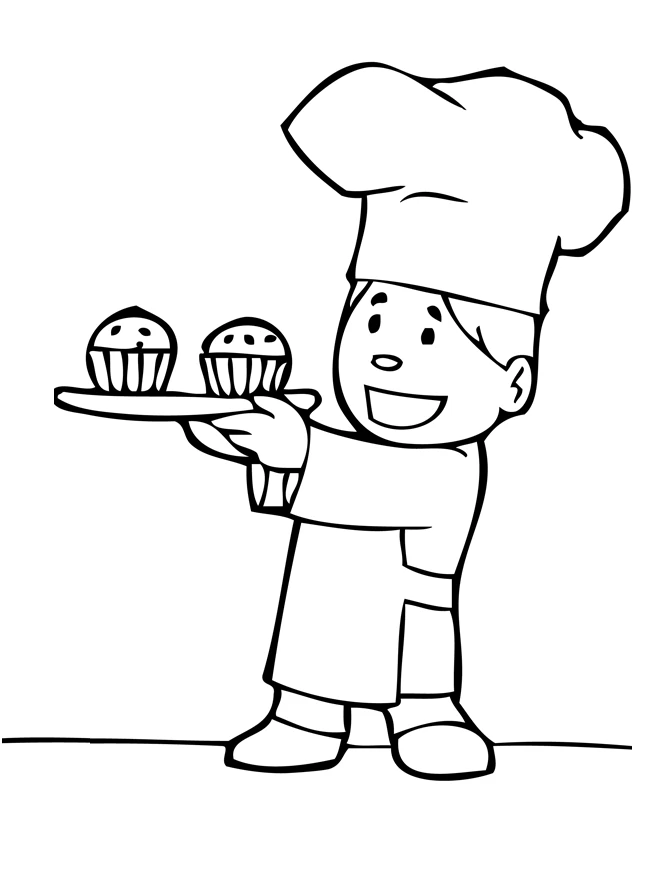 Coloring page: Baker (Careers and Professions) #89855 - Free Printable Coloring Pages