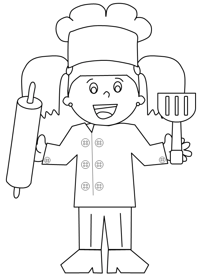 Coloring page: Baker (Careers and Professions) #89868 - Free Printable Coloring Pages