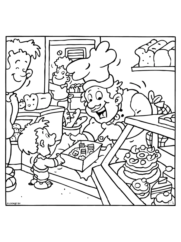 Coloring page: Baker (Careers and Professions) #89896 - Free Printable Coloring Pages