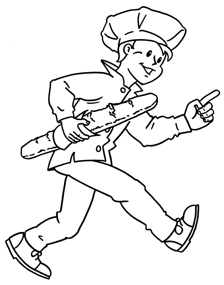 Coloring page: Baker (Careers and Professions) #89900 - Free Printable Coloring Pages