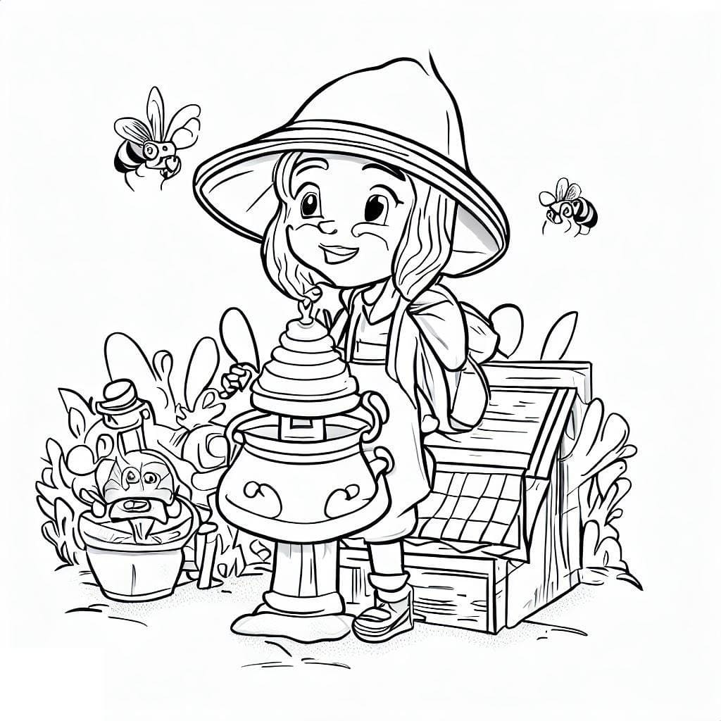 Free printable Beekeeper coloring page #189927 from Careers and Professions collection