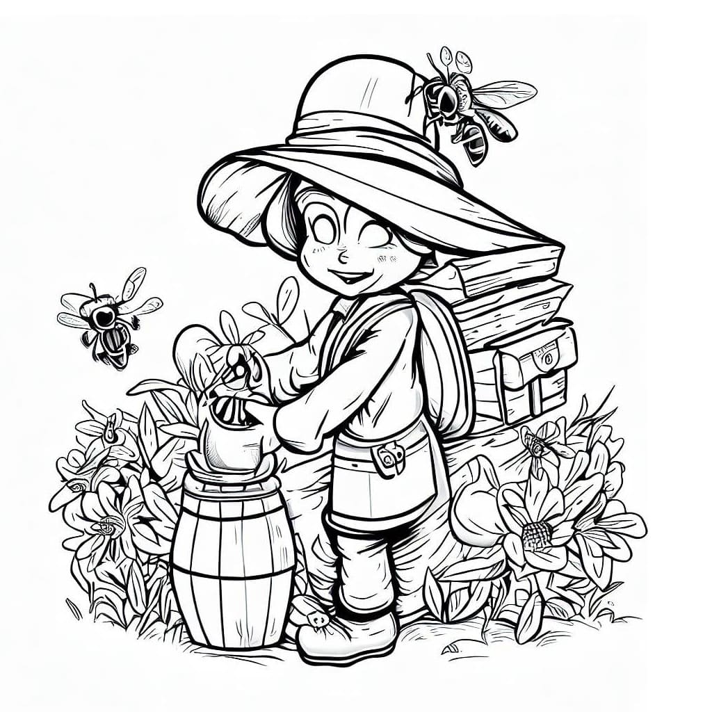 Free printable Beekeeper coloring page #189929 from Careers and Professions collection Free printable Beekeeper coloring page #189929 from Careers and Professions collection