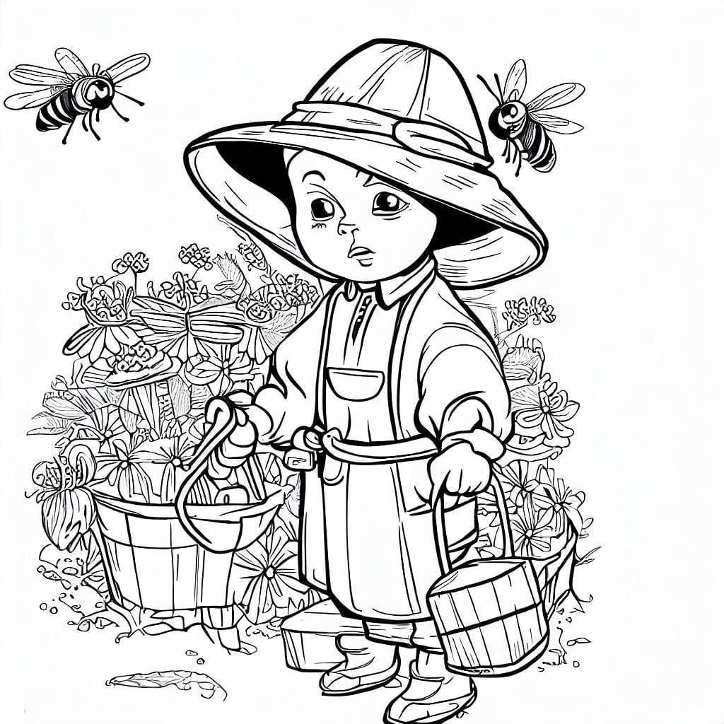 Free printable Beekeeper coloring page #189936 from Careers and Professions collection Free printable Beekeeper coloring page #189936 from Careers and Professions collection