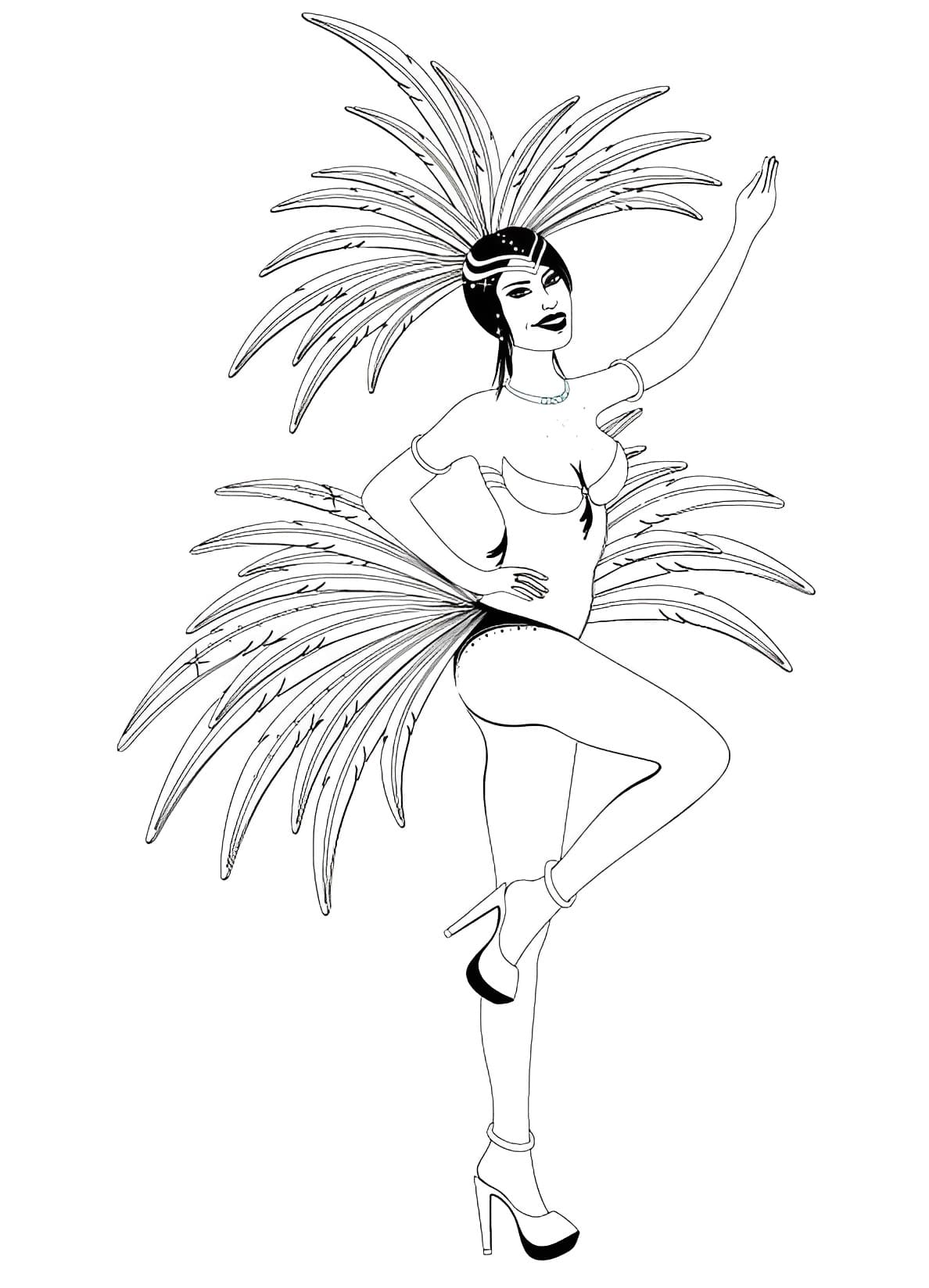 Free printable Brazilian Samba Dancer coloring page #191779 from Careers and Professions collection Free printable Brazilian Samba Dancer coloring page #191779 from Careers and Professions collection