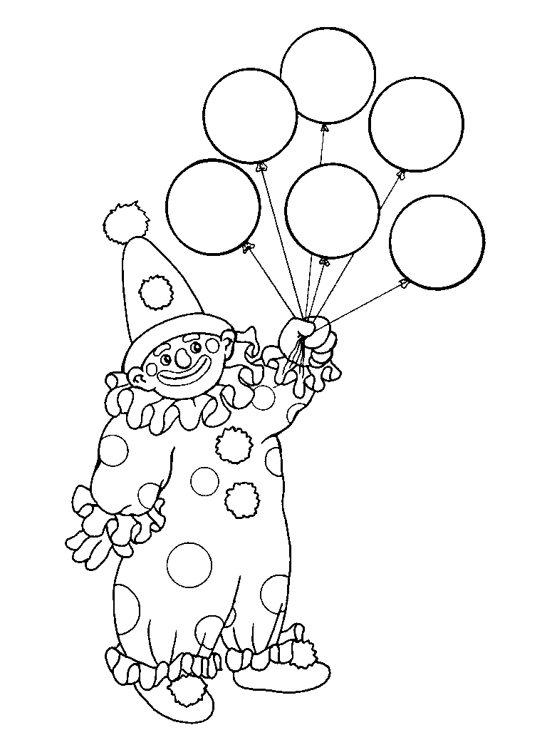 Free printable Clown coloring page #90896 from Careers and Professions collection