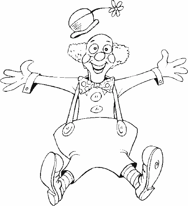 Free printable Clown coloring page #90914 from Careers and Professions collection