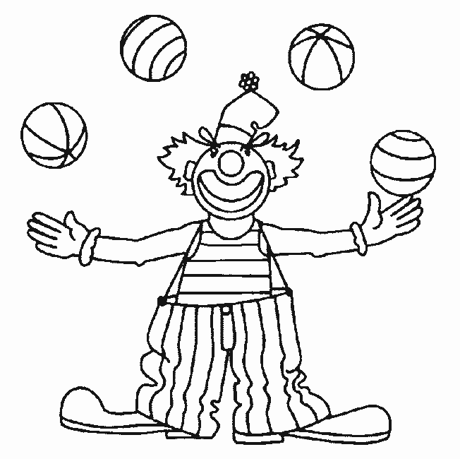 Free printable Clown coloring page #90923 from Careers and Professions collection