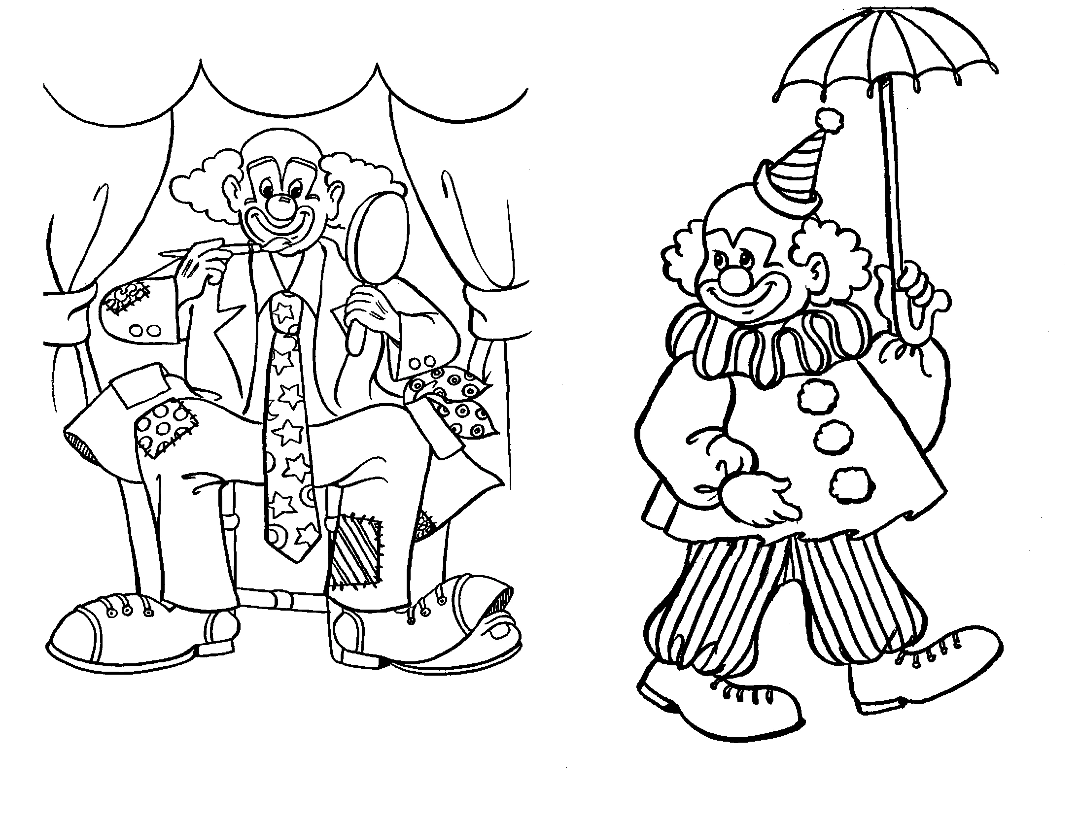 Free printable Clown coloring page #90970 from Careers and Professions collection