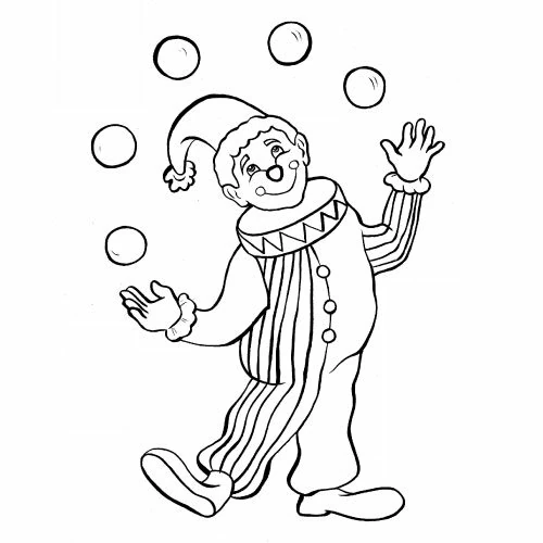 Free printable Clown coloring page #91011 from Careers and Professions collection