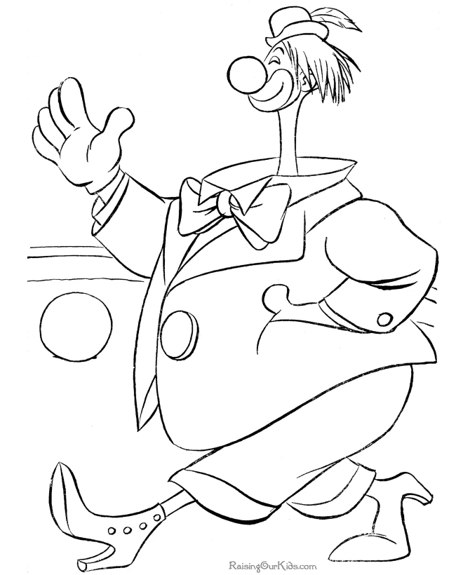 Free printable Clown coloring page #91088 from Careers and Professions collection