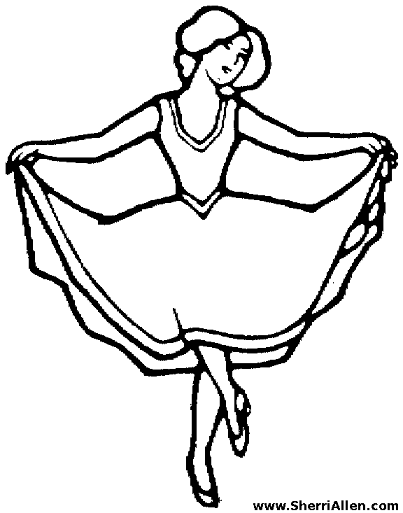 Free printable Dancer coloring page #92112 from Careers and Professions collection