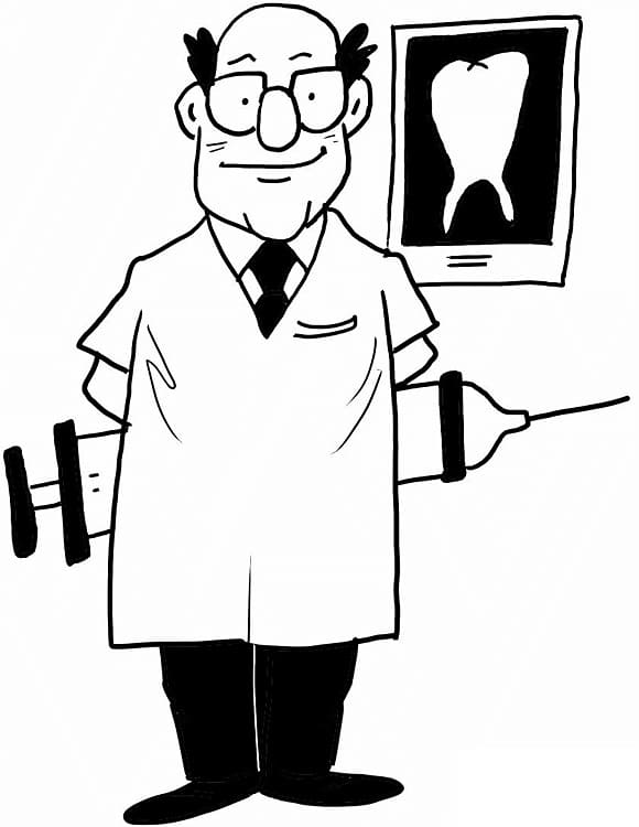 Free printable Dentist coloring page #200025 from Careers and Professions collection Free printable Dentist coloring page #200025 from Careers and Professions collection