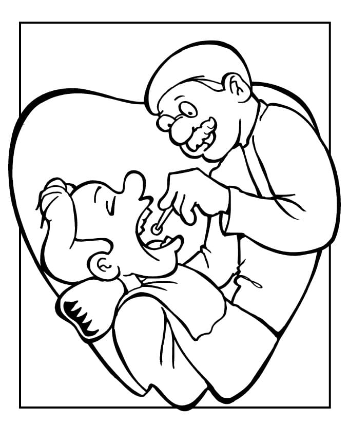 Free printable Dentist coloring page #200031 from Careers and Professions collection Free printable Dentist coloring page #200031 from Careers and Professions collection