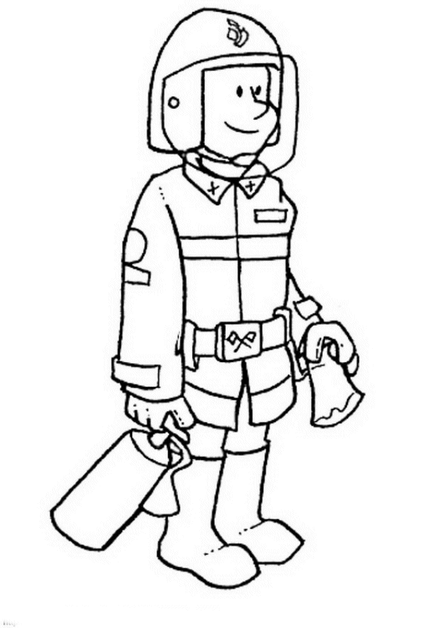 Free printable Firefighter coloring page #105515 from Careers and Professions collection
