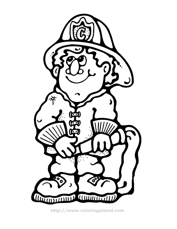 Free printable Firefighter coloring page #105556 from Careers and Professions collection Free printable Firefighter coloring page #105556 from Careers and Professions collection