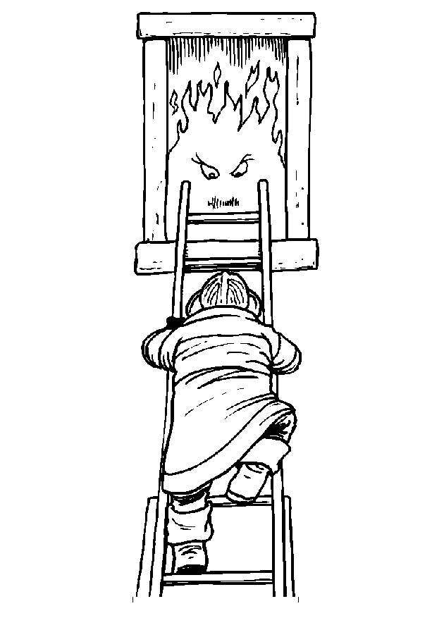 Free printable Firefighter coloring page #105571 from Careers and Professions collection