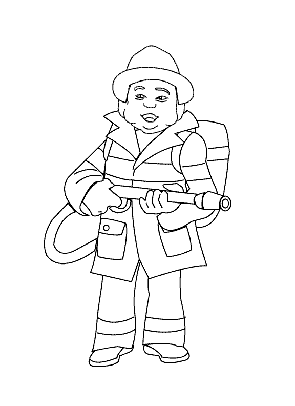 Free printable Firefighter coloring page #105579 from Careers and Professions collection