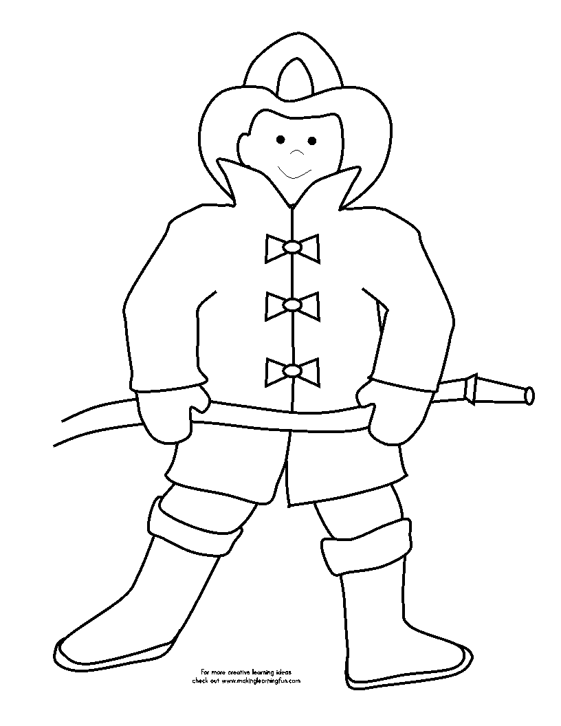 Free printable Firefighter coloring page #105645 from Careers and Professions collection