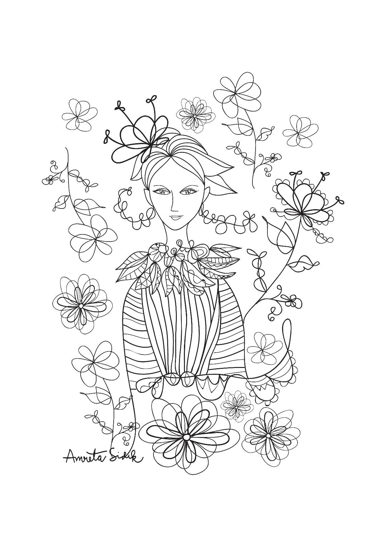 Free printable Florist coloring page #170374 from Careers and Professions collection Free printable Florist coloring page #170374 from Careers and Professions collection